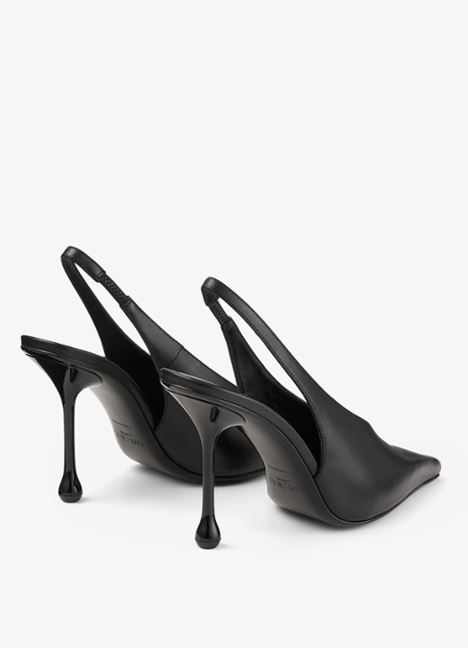 Jimmy Choo Isa 95 slingback van kalfsleer - achterkant 2 zwart