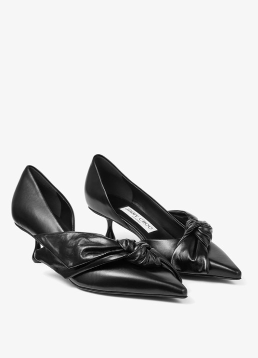 Jimmy Choo Issy 50 pump van kalfsleer - voorkant 2 zwart