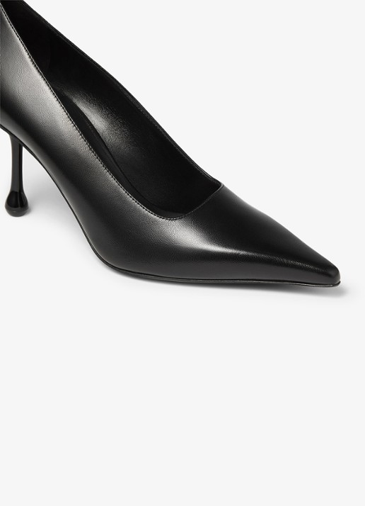 Jimmy Choo Ixia 80 pump van lamsleer - detail 4 zwart