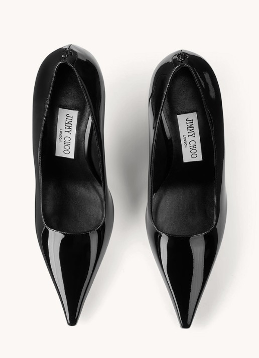 Jimmy Choo Ixia 95 pump van kalfsleer - detail 4 zwart