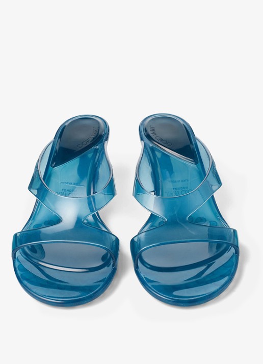 Jimmy Choo Jelly Drop 50 muiltje van rubber - detail 4 blauw