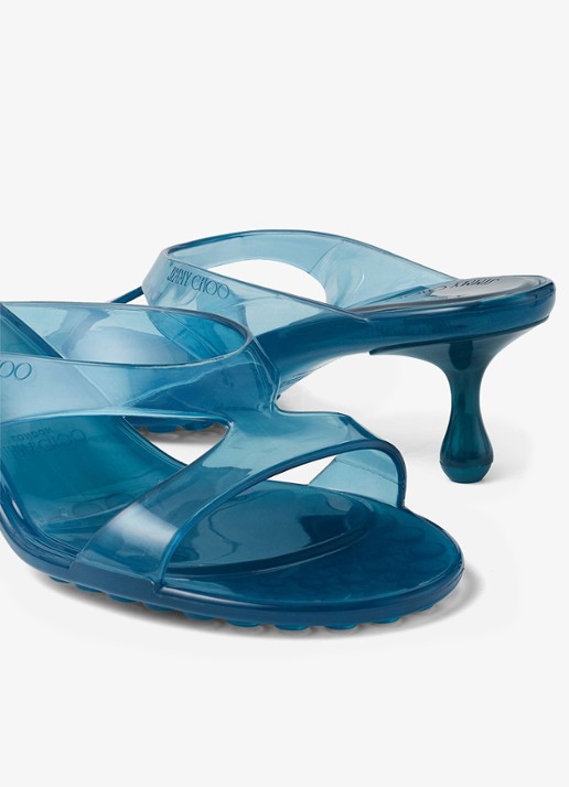 Jimmy Choo Jelly Drop 50 muiltje van rubber - detail 5 blauw
