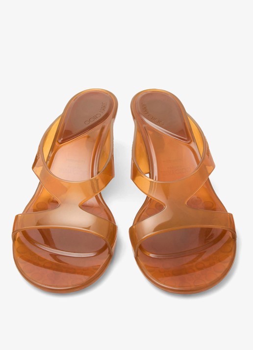 Jimmy Choo Jelly Drop 50 muiltje van rubber - detail 2 bruin