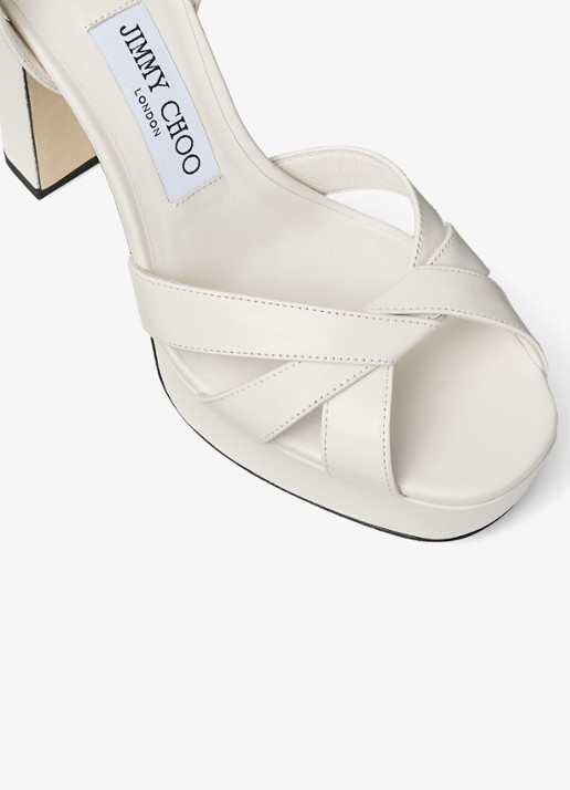 Jimmy Choo Kove 120 sandalette van lamsleer - detail 6 gebroken wit