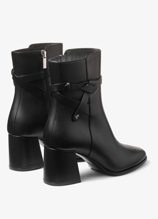 Jimmy Choo Lawton 65 enkellaarsje van kalfsleer - achterkant 4 zwart
