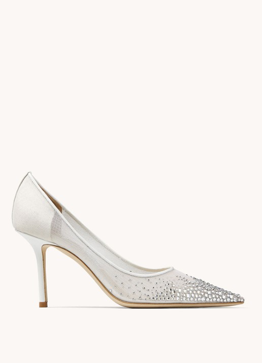 Jimmy Choo Love 85 pump met strass en mesh details
