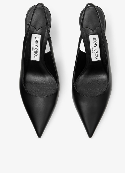 Jimmy Choo Love 85 slingback van kalfsleer - detail zwart
