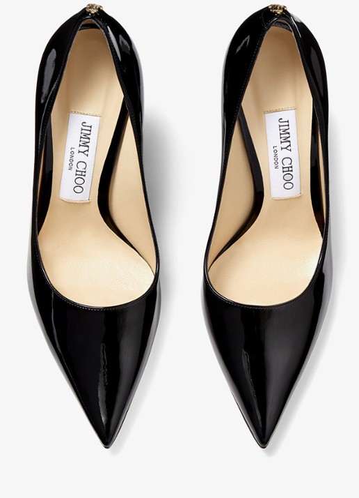 Jimmy Choo Love pump van lakleer - detail 2 zwart