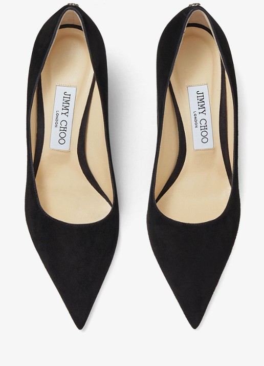 Jimmy Choo Love pump van suède - detail 4 zwart