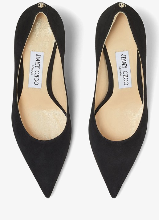 Jimmy Choo Love pump van suède - detail 2 zwart
