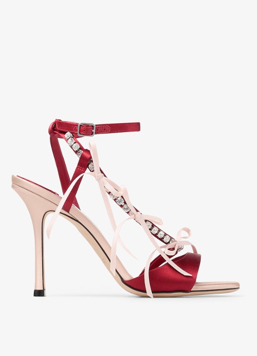 Jimmy Choo Lula 100 sandalette van satijn