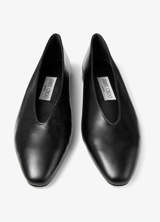 Jimmy Choo Margot ballerina van kalfssuède - detail 4 zwart