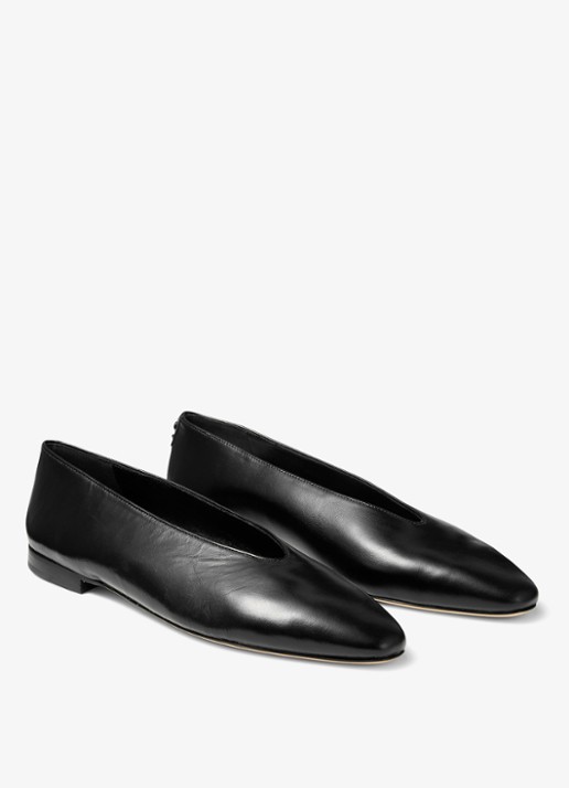Jimmy Choo Margot ballerina van kalfssuède - voorkant 2 zwart