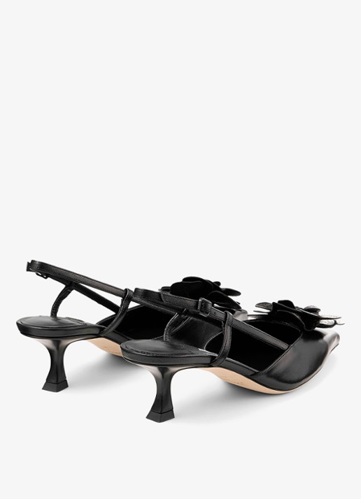 Jimmy Choo Mimmi 50 slingback van lamsleer - achterkant zwart