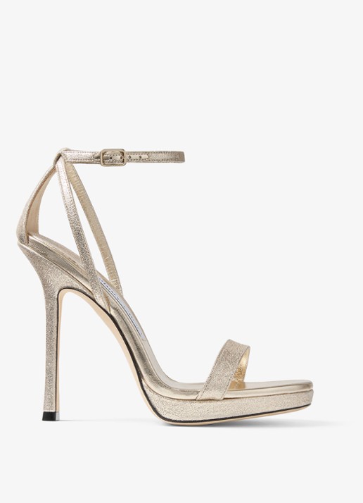 Jimmy Choo Moza/Pf 120 sandalette met metallic finish