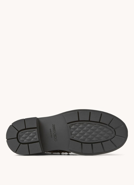 Jimmy Choo Nola Flat laars van leer met studs - detail 6 zwart