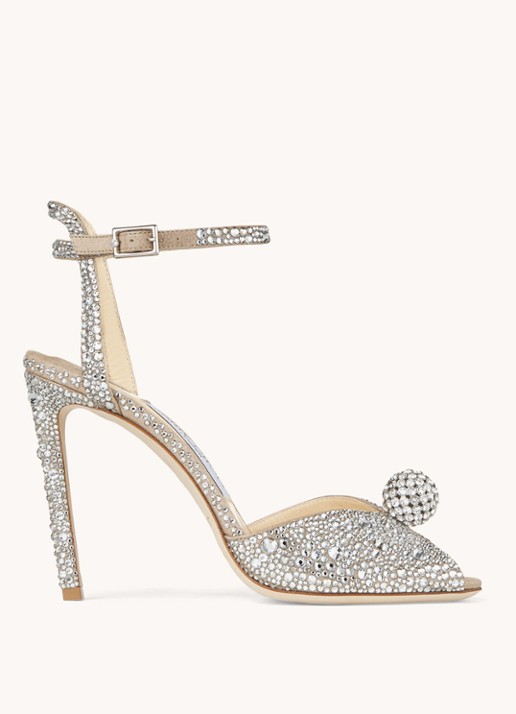 Jimmy Choo Sacora 100 sandalette met strass