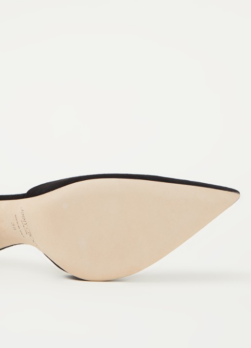 Jimmy Choo Saeda pump van suède met kristal - detail 3 zwart