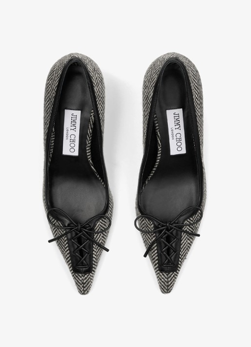 Jimmy Choo Scarlett 50 pump met lamsleren details - detail 3 zwart