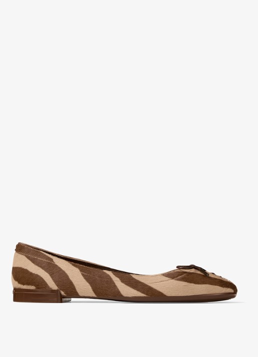 Jimmy Choo Scarlett ballerina van kalfsleer met ponyhair