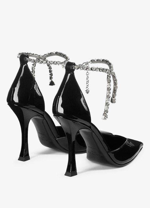 Jimmy Choo Stevie 100 pump van lakleer - achterkant 5 zwart