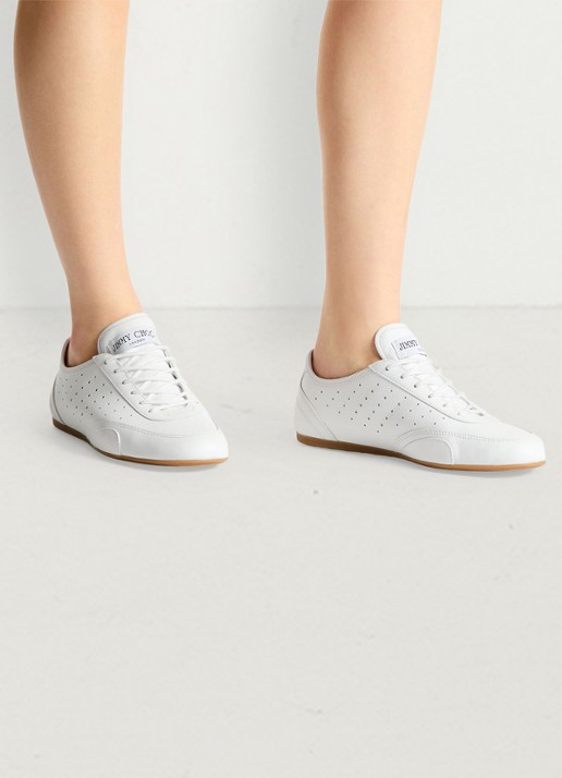 Jimmy Choo Sunny/F sneaker van leer - voorkant 2 wit