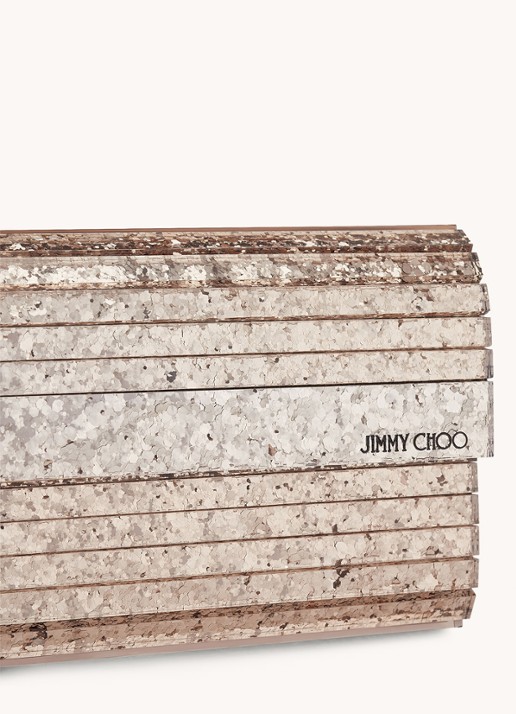 Jimmy Choo Sweetie Shadow clutch met lamsleren details - detail 4 roségoud