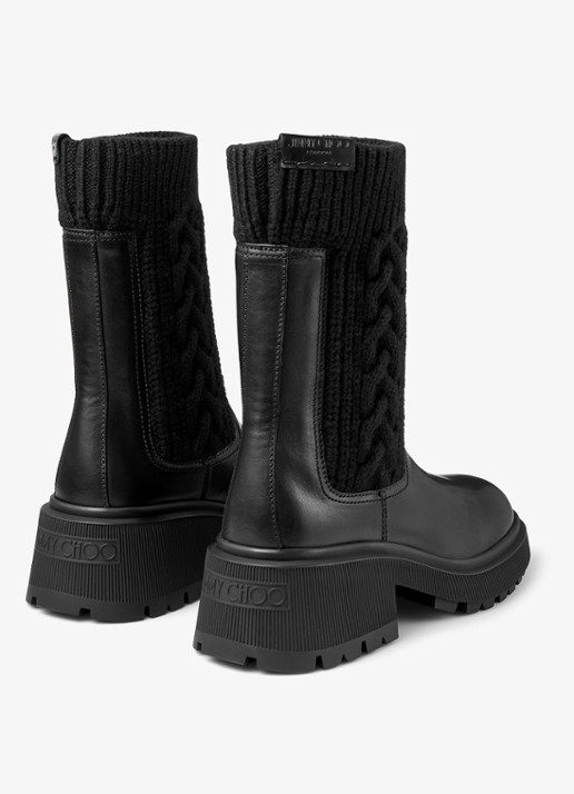 Jimmy Choo Tamia chelsea boot van kalfsleer - achterkant zwart