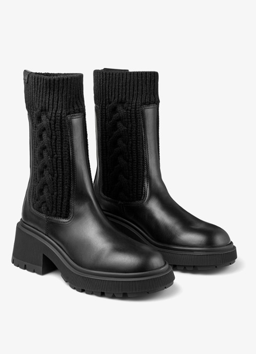 Jimmy Choo Tamia chelsea boot van kalfsleer - voorkant 4 zwart