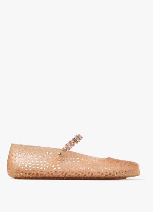 Jimmy Choo The Jelly ballerina met glitter