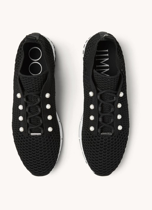 Jimmy Choo Veles sneaker van mesh - detail 4 zwart