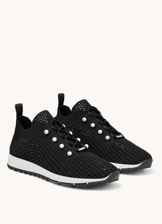 Jimmy Choo Veles sneaker van mesh - voorkant 2 zwart