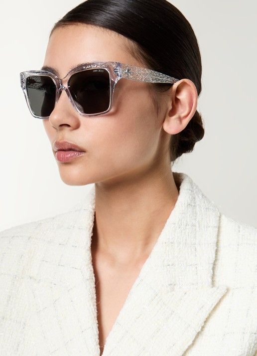 Jimmy Choo Wayfarer zonnebril JC5003 - voorkant 5 lichtgrijs