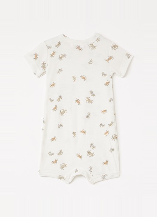 Joha Crab romper in zijdeblend - voorkant 2 gebroken wit