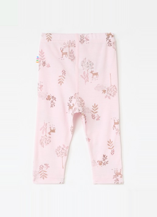 Joha Legging in zijdeblend met print - voorkant 2 lichtroze