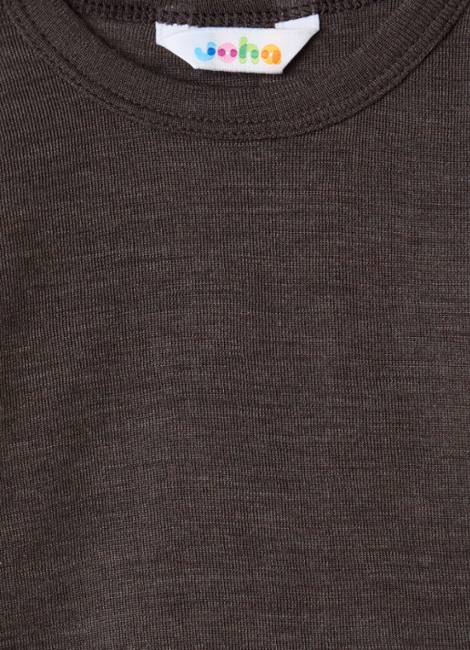 Joha Longsleeve in zijdeblend - detail 5 donkerbruin