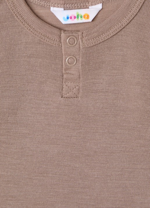 Joha Longsleeve met stretch - detail 3 donkerbeige