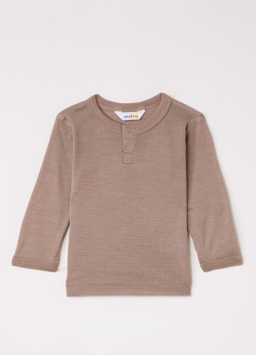 Joha Longsleeve met stretch - voorkant donkerbeige