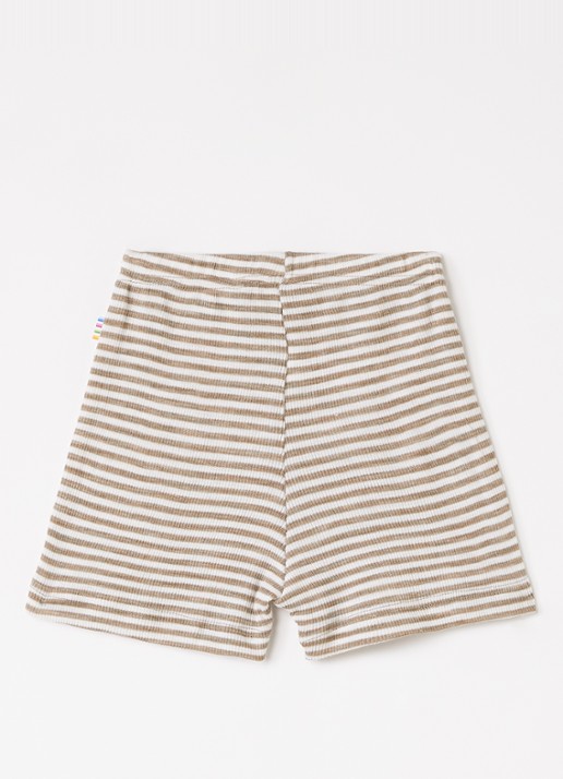 Joha Loose fit korte broek in zijdeblend - voorkant 3 beige