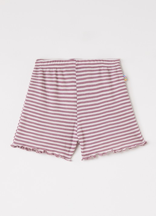 Joha Loose fit korte broek in zijdeblend - voorkant roze