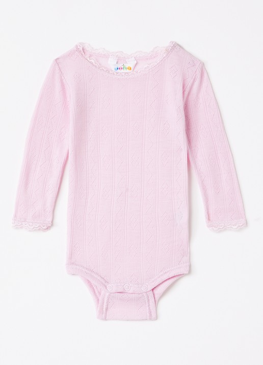 Joha Pointelle romper in wol-zijdeblend