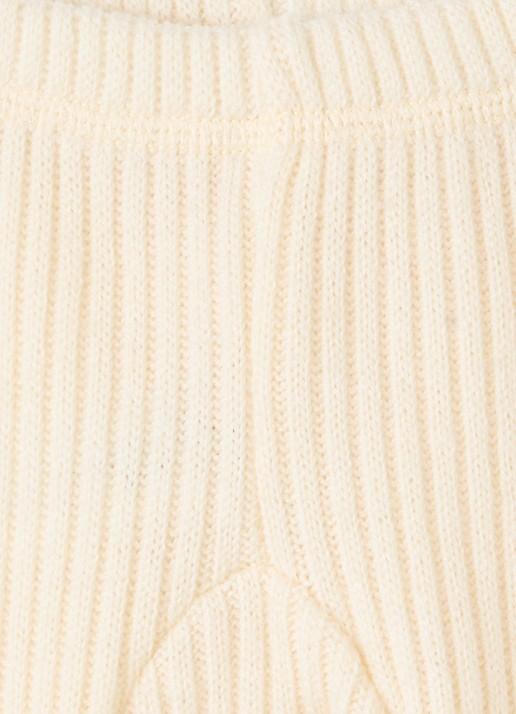 Joha Ribgebreide legging van merino wol - detail 4 lichtgeel