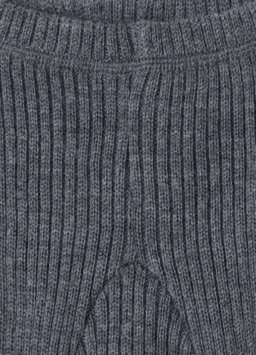 Joha Ribgebreide legging van merino wol - detail grijs