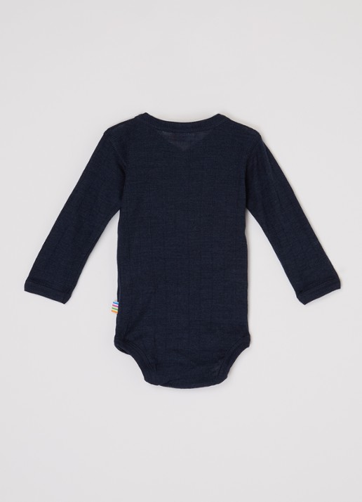 Joha Romper in zijdeblend - voorkant 2 donkerblauw