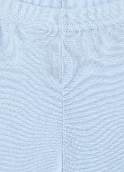 Joha Summer legging van merino wol - detail lichtblauw