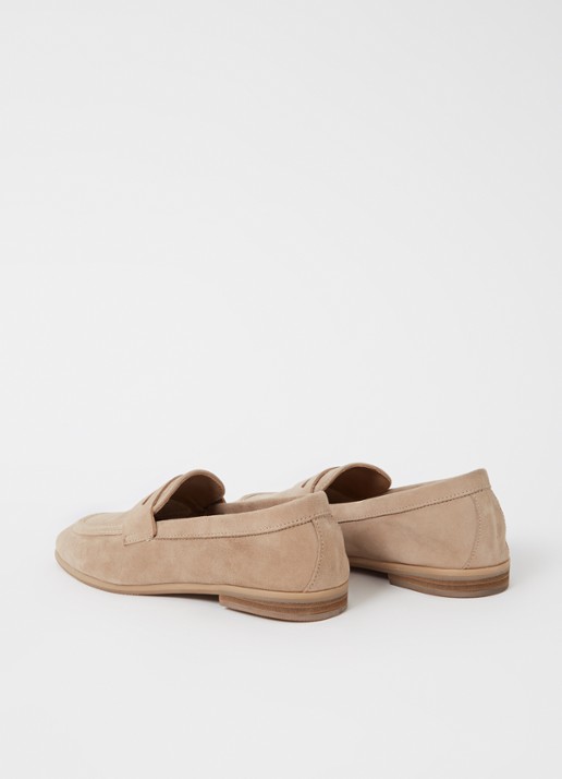 Jonak Aca loafer van suède  - achterkant beige