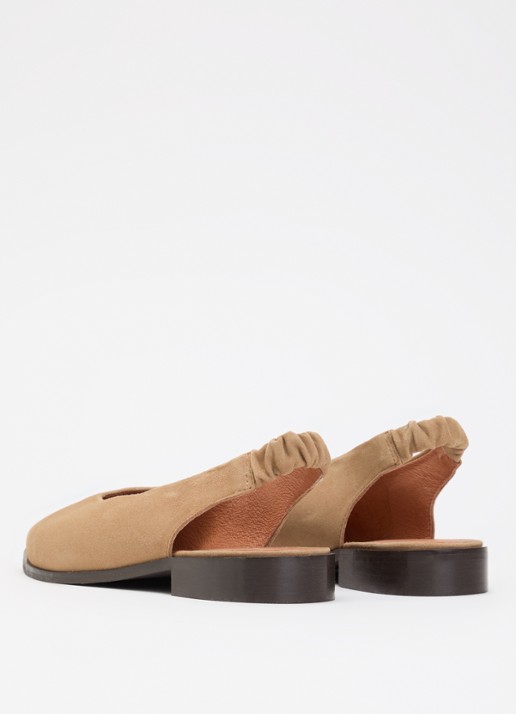 Jonak Acajou slingback van suéde  - achterkant camel