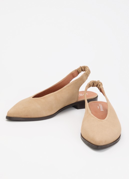 Jonak Acajou slingback van suéde  - detail 4 camel