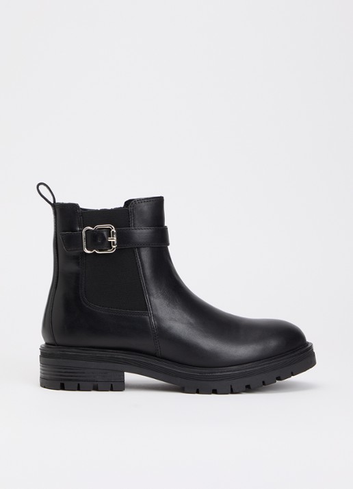Jonak Agile biker boot van leer met gespdetail
