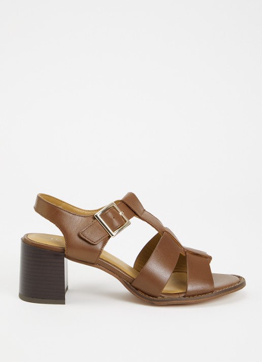 Jonak Alexandrie sandalette van leer met gespdetail